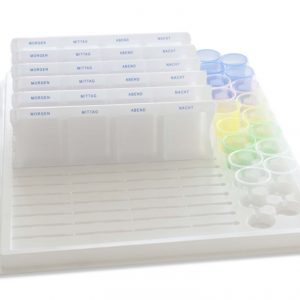 Medikamententablett mit Boden + Medizinbecher