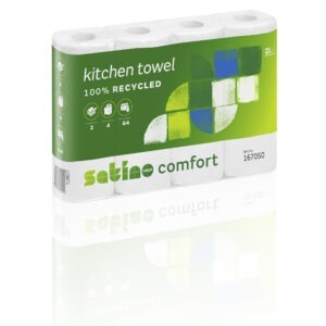 Küchenrolle Satino Comfort 100% Recycling 2-lagig hochweiß