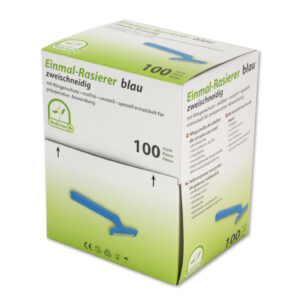 Einmal-Rasierer zweischneidig mit Klingenschutz