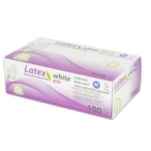 Latexhandschuhe Medi Inn White Grip