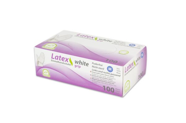 Latexhandschuhe Medi Inn White Grip