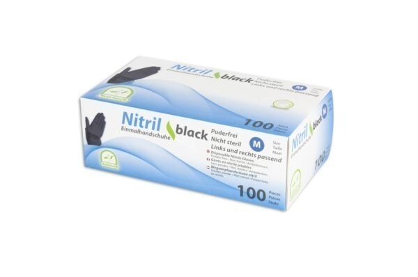 Nitril-Handschuhe Medi Inn Black Plus puderfrei