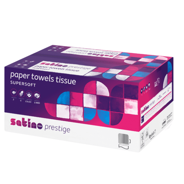 Falthandtücher 2-lagig C-Falz Satino Prestige Zellstoff