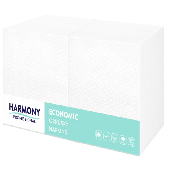 Servietten Harmony Zellstoff 1-lagig weiß