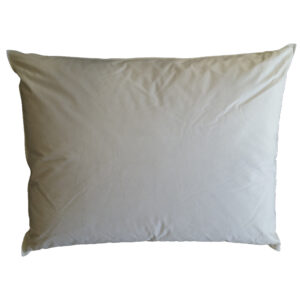 Glattes Kopfkissen 60x80cm mit 850g PES-Füllung und 100% Baumwollbezug, waschbar bei 95°C und trocknergeeignet. Verpackungseinheit: 10 Stück.
