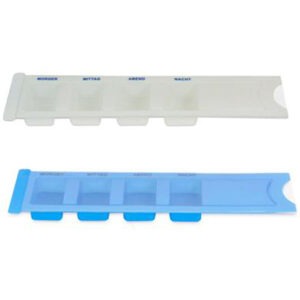 Medikamentendispenser mit Schiebeblister blau