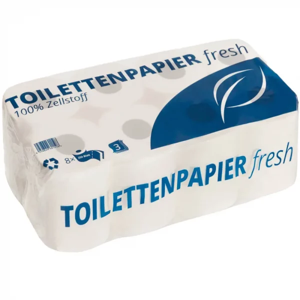 Toilettenpapier Zellstoff 3-lagig
