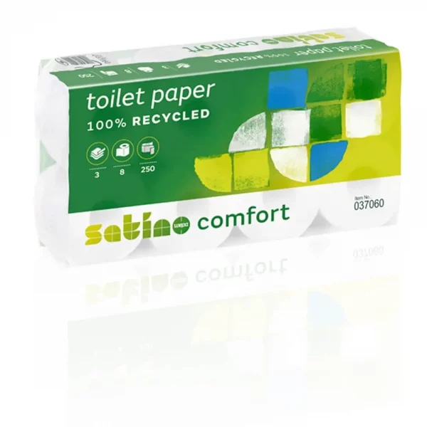 Toilettenpapier Satino Comfort Recycling 3-lagig hochweiß