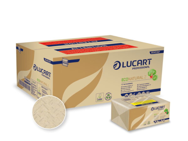 Falthandtücher Z Falz Eco Natural Nachhaltige Saugkraft für Ihre Hände! 100% recycelt, EU ECO-Label. Umweltfreundlich, saugstark, kurzlebig.