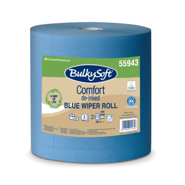 Die 3-lagige Putzrolle aus hochwertigem Zellstoff ist die ideale Lösung für effektive Reinigungsanwendungen. In strahlendem Blau und mit einer Breite von 36 cm bietet sie eine großzügige Abdeckung für unterschiedliche Flächen.
